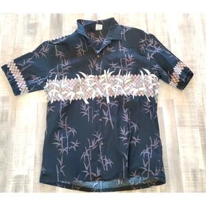 Island‎ Shore Wear Hawaiian Shirt Button Down Mens 2XL Aloha XXL Bamboo Floral